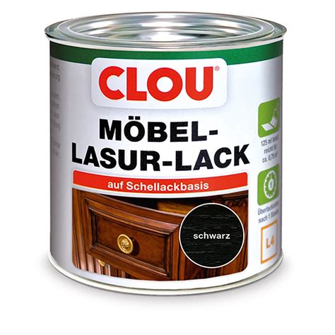 clou mobel-lasure-lack schwarz